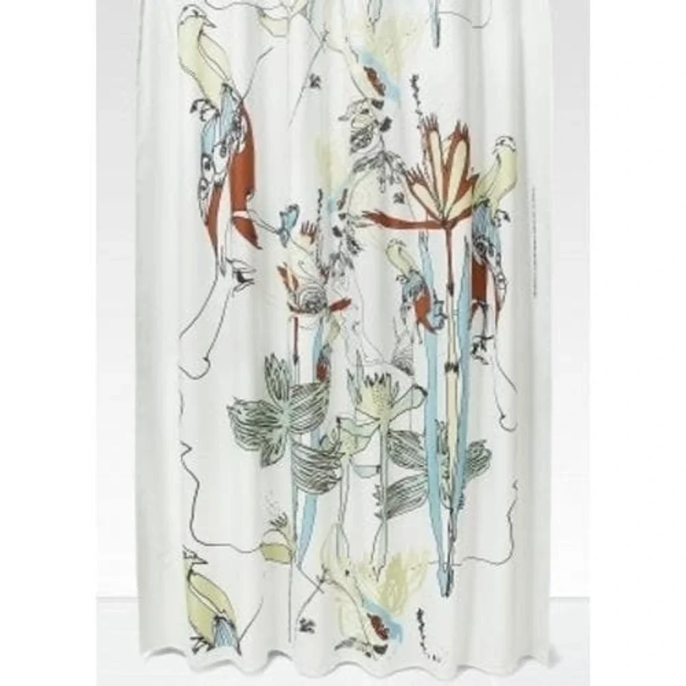 Rare Marimekko‎ Iso Satakieli Faces Birds Shower Curtain Maija Isola Finland VTG